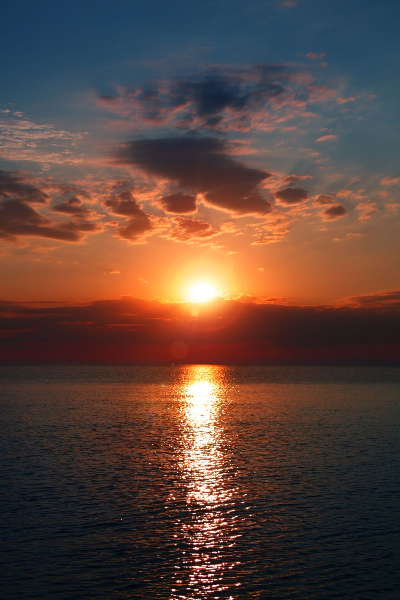 Sunset over the sea in Spain